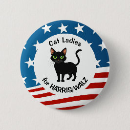 Cat Ladys for Harris/Walz Design Button