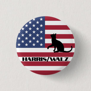 Cat Ladys for Harris/Walz Design Button