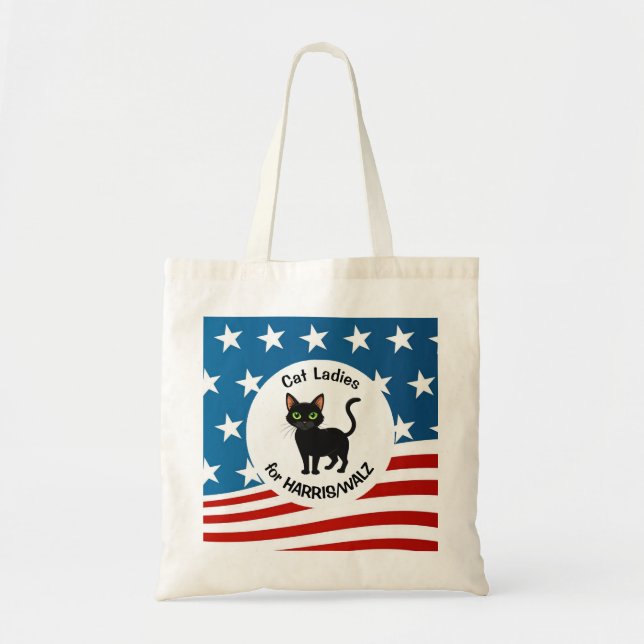 Cat Ladys for Harris/Walz Design Tragetasche (Vorne)