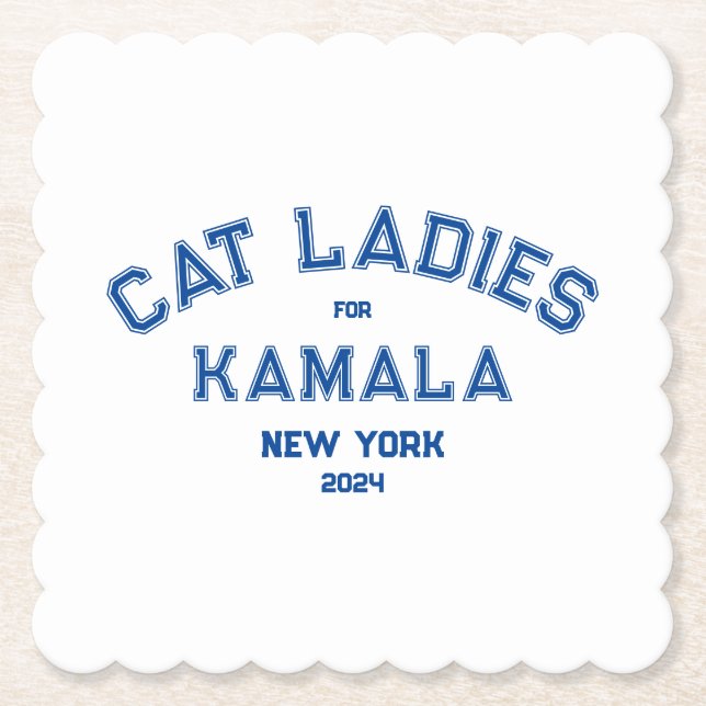 Cat Ladys for Kamala 2024 Custom Staat Party Untersetzer (Vorderseite)