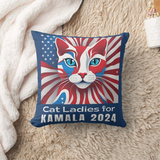Cat Ladys for Kamala 2024 Demokrat Kissen (Decke)
