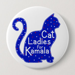 Cat Ladys for Kamala 2024 Präsidentschaftswahl Button