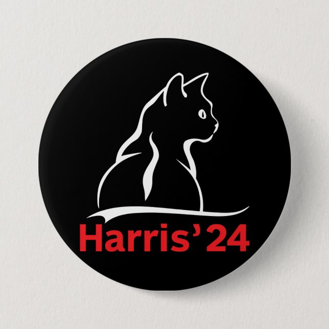 Cat Ladys for Kamala Cat 2024 Präsident Kamala Button (Vorderseite)