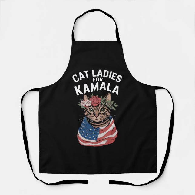 Cat Ladys for Kamala Cat Lady Harris Election Schürze (Vorderseite)