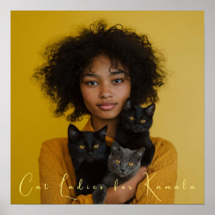 Cat Ladys for Kamala Fine Art Poster