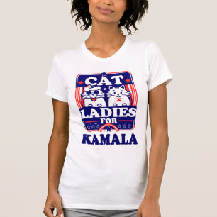 Cat Ladys for Kamala Fun Fierce Politisches Design T-Shirt