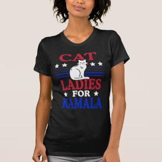 Cat Ladys for Kamala Fun Fierce Politisches Design T-Shirt