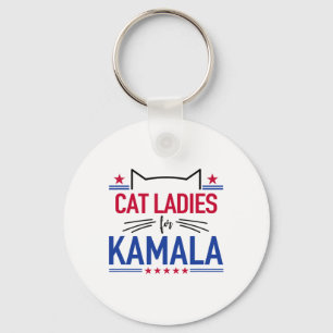 Cat Ladys For Kamala Funny Cat 2024 Präsident Kam Schlüsselanhänger