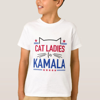 Cat Ladys For Kamala Funny Cat 2024 Präsident Kam T-Shirt