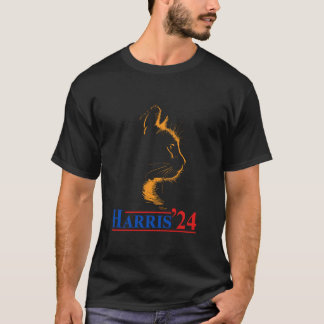 Cat Ladys for Kamala Funny Cat 2024 Präsident Kam T-Shirt
