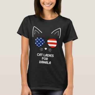 Cat Ladys for Kamala Funny Cat 2024 T-Shirt