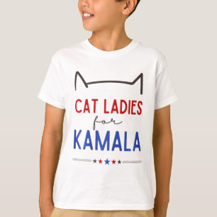 Cat Ladys for Kamala Funny Cat Lover T-Shirt