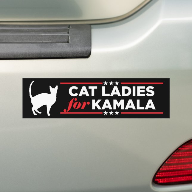Cat Ladys for Kamala Harris 2024 Autoaufkleber (Auf Auto)