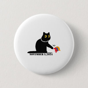 Cat Ladys for Kamala Harris 2024 Button