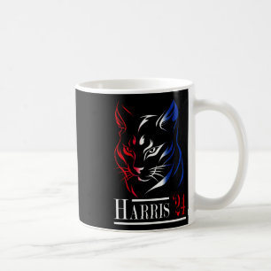 Cat Ladys For Kamala Harris 2024 Funny Cat Harris Kaffeetasse