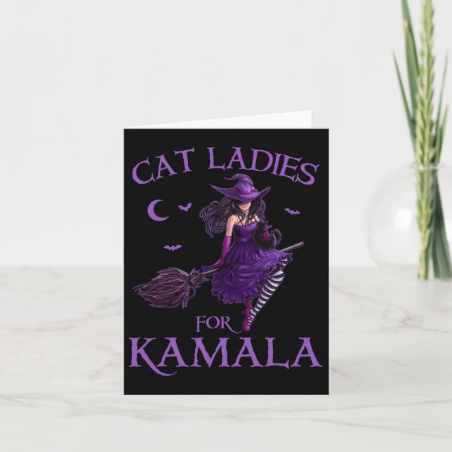 Cat Ladys for Kamala Harris 2024 Hexen Harris H Karte (Vorderseite)