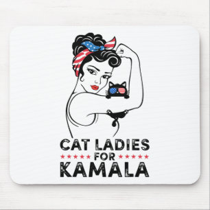 Cat Ladys for Kamala Harris for President 2024 El Mousepad