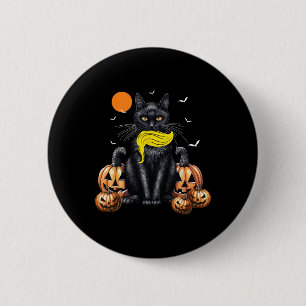 Cat Ladys for Kamala Harris Halloween Pumpkin Button