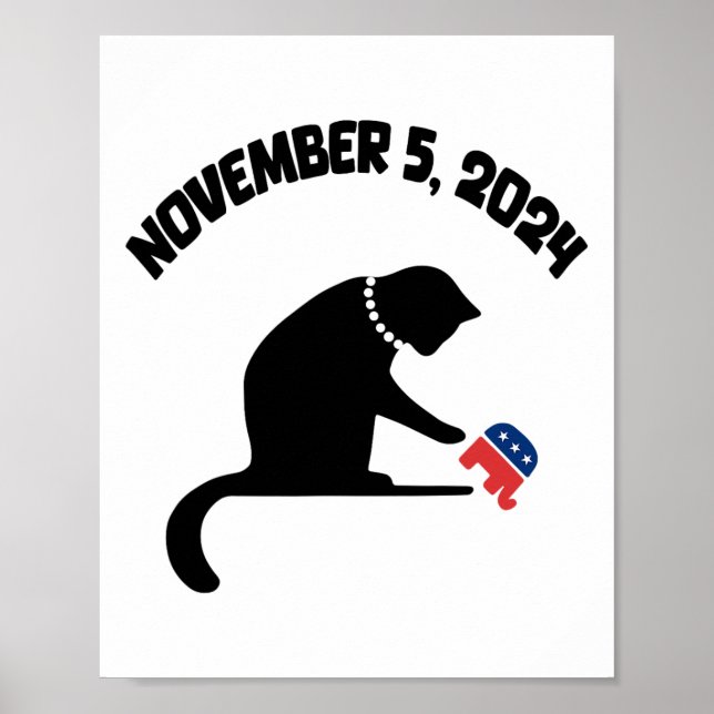 Cat Ladys for Kamala Harris Poster (Vorne)