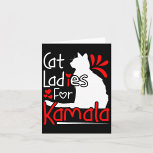 Cat Ladys for Kamala Silhouette Graphic Karte