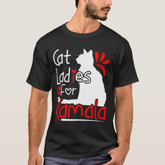 Cat Ladys for Kamala Silhouette Graphic T-Shirt (Vorderseite)