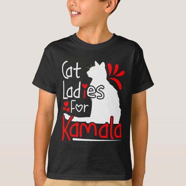Cat Ladys for Kamala Silhouette Graphic T-Shirt (Vorderseite)