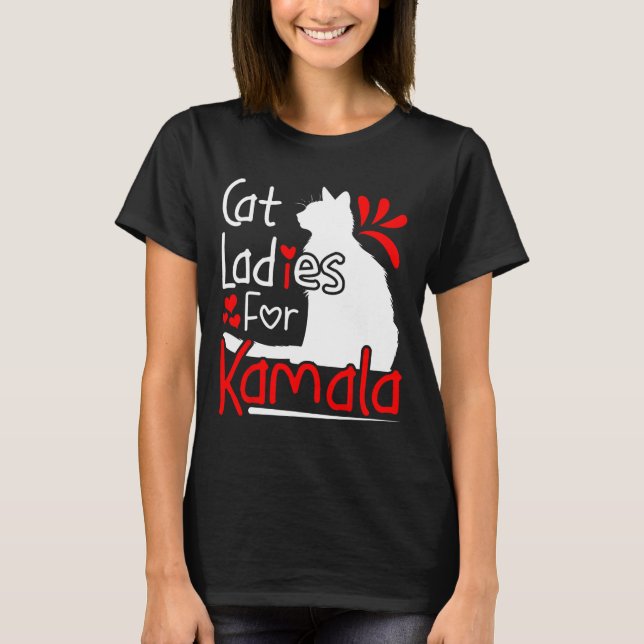 Cat Ladys for Kamala Silhouette Graphic T-Shirt (Vorderseite)