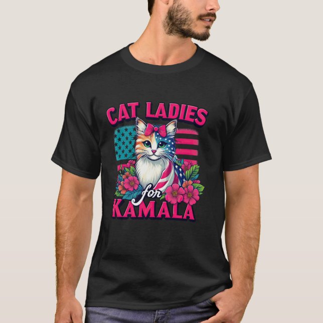 Cat Ladys for Kamala T Shirt (Vorderseite)
