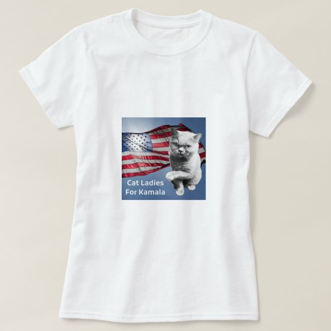 Cat Ladys for Kamala T - Shirt (Design vorne)