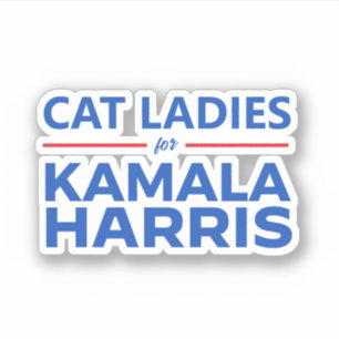 Cat Ladys für Kamala Harris Aufkleber