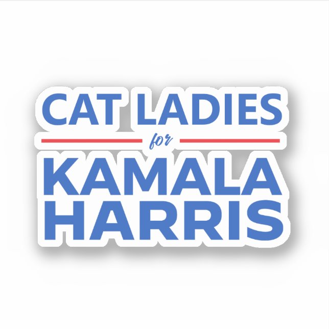 Cat Ladys für Kamala Harris Aufkleber (Vorderseite)