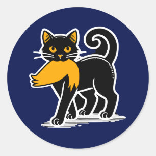Cat Ladys Kamala   Harris Walz 2024 Blue Runder Aufkleber