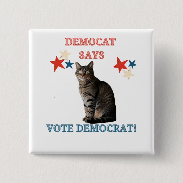 Cat Ladys Pro Democracy Button (Vorderseite)