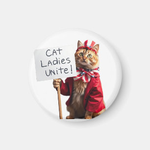 Cat Ladys Unite Kamala Harris, Präsident Funny Magnet
