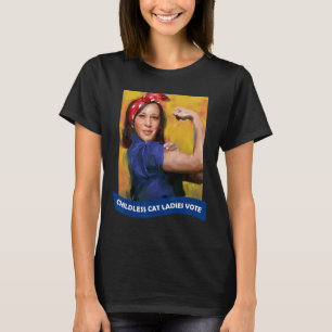 Cat Ladys Vote Kamala 2024 Rosie The Riveter T-Shirt