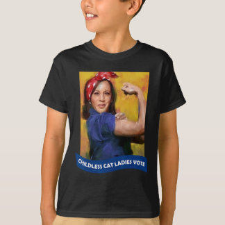 Cat Ladys Vote Kamala 2024 Rosie The Riveter T-Shirt