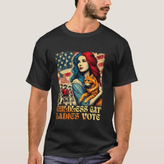Cat Ladys Vote Kamala für 2024 Präsident Kamala H T-Shirt