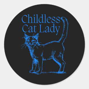 Cat Ladys wählen Blue für Kamala Harris Präsident Runder Aufkleber