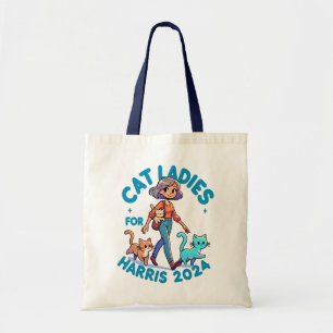 Cat Ladys Walk mit Kamala Harris Niedlich Tote Bag Tragetasche