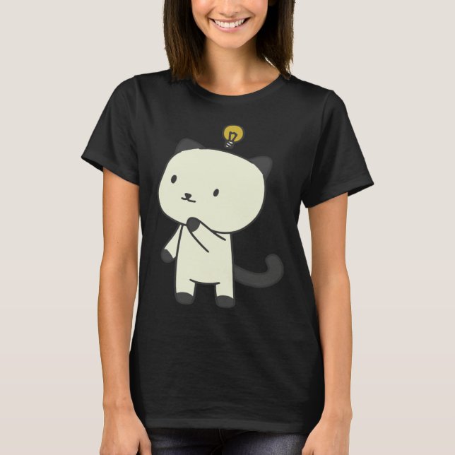 cat  lamp thinking T-Shirt (Vorderseite)