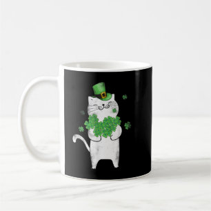 Cat Leprechaun Cat Lover Kleeblatt St Patrick's Da Kaffeetasse