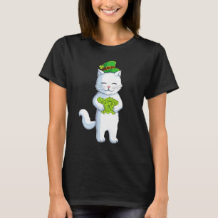 Cat Leprechaun Happy St Patricks Day Irish Shamroc T-Shirt