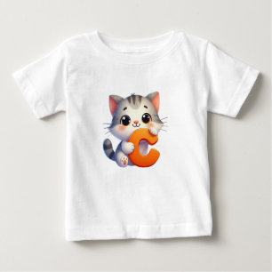 Cat Letter C Baby T - Shirt