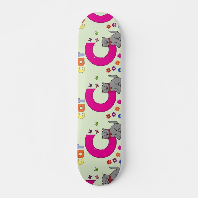Cat Letter C Skateboard (Vorne)