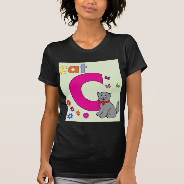 Cat Letter C Tshirt (Vorderseite)