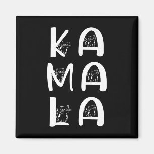 Cat Lettering Positive Kamala Harris Walz Waltz Magnet