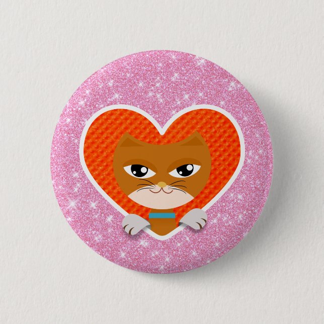 Cat-Liebe Button (Vorderseite)