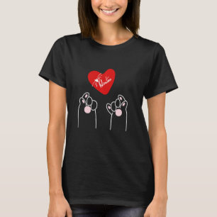 Cat Liebe Finger He Happy Valentines Day 2021 Boy  T-Shirt