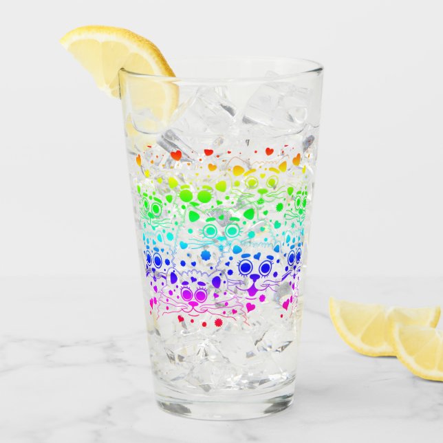 Cat-Liebe Glas (Vorderseite Ice)