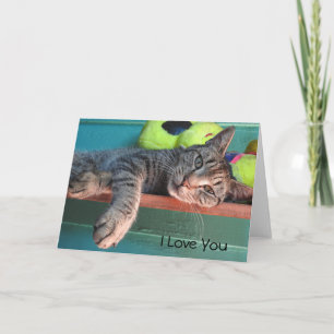 Cat Liebe "I Liebe You" Karte
